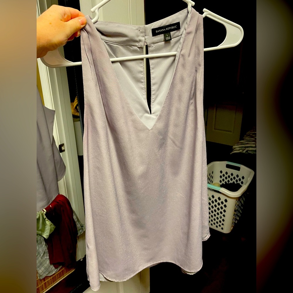 Banana republic soft lilac top